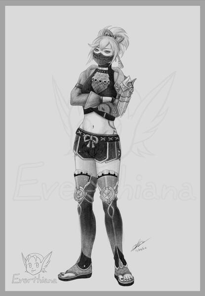 Kuki Shinobu Digital Pencil Sketch Kuki Shinobu Digital Pencil Sketch